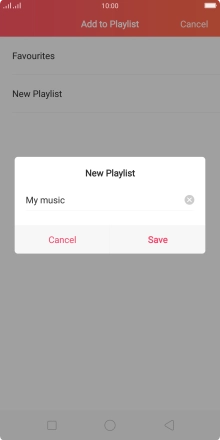 Key in a name for the playlist and press Save.