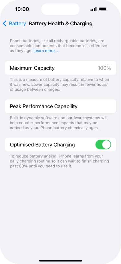 Press the indicator next to 