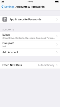 Press the name of the email account you've just set up.