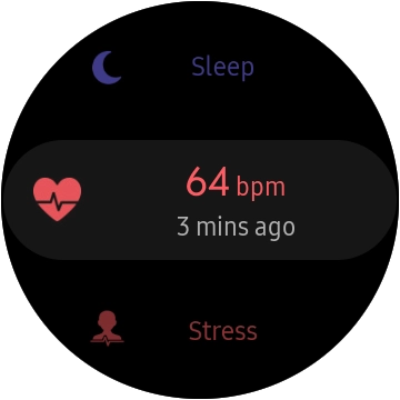 Press the heart rate sensor icon.