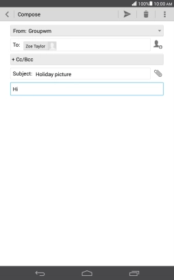 Press the attachment icon.