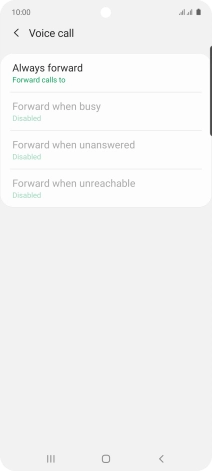 Press the required divert type.