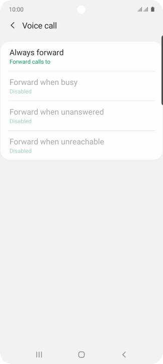 Press the required divert type.