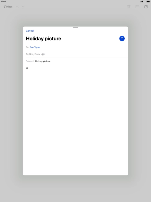 Press and hold the text input field until a pop-up menu is displayed.