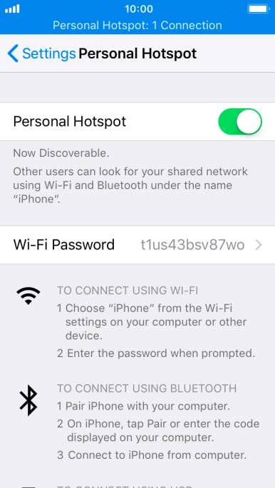 Press Wi-Fi Password and key in the required password.