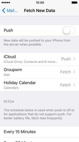 Press the indicator next to 