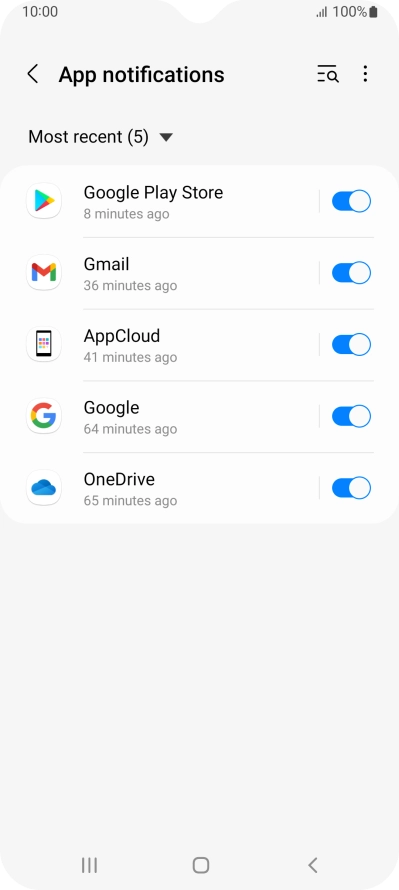 Press the drop down list.