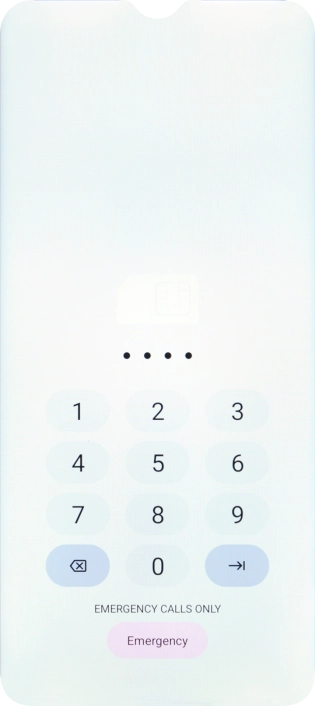 If your SIM is locked, key in your PIN and press arrow right.