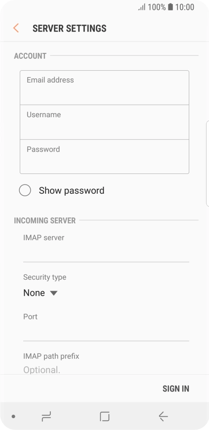Press the field below 