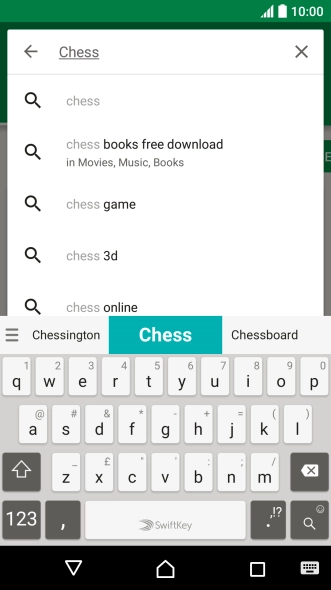 Key in the name or subject of the required app and press the search icon.
