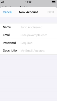 Press Name and key in the required sender name.
