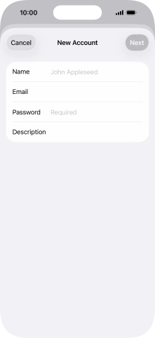 Press Name and key in the required sender name.