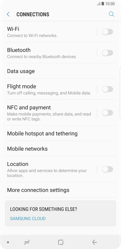 Press Mobile networks.