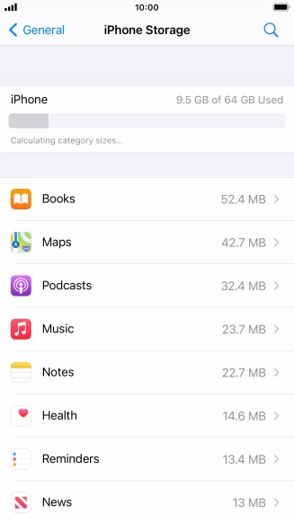 Press the required app.