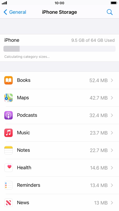 Press the required app.