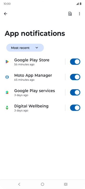 Press the drop down list.