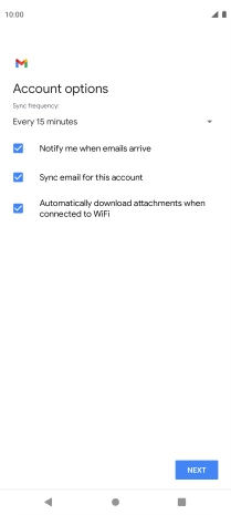 If this screen is displayed, you email account has been recognised and set up automatically. Follow the instructions on the screen to key in more information and finish setting up your email account.
