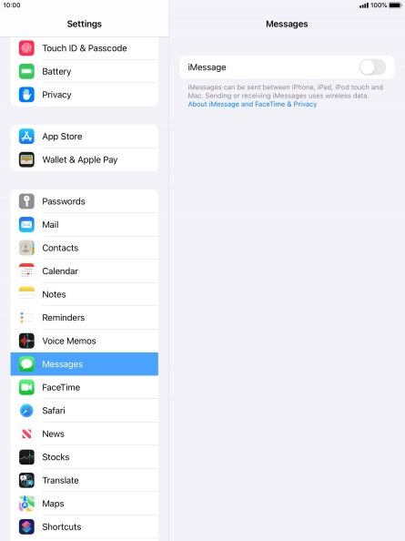Press the indicator next to 
