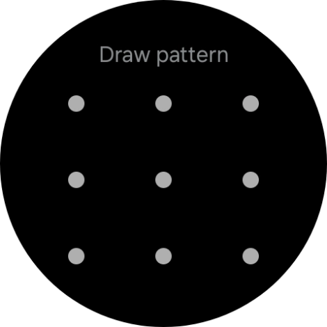 Slide your finger across the screen to connect at least four points and follow the instructions on the screen to create a pattern as lock code.