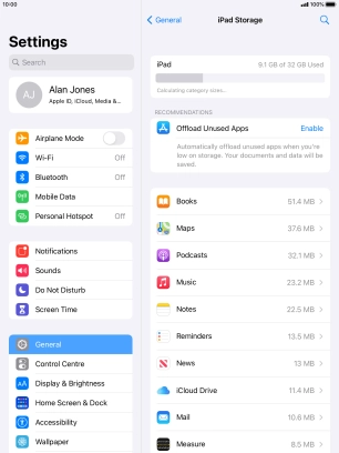 Press the required app.