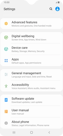 Press Software update.