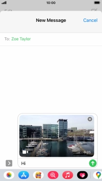 Press the send icon.