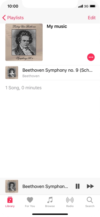 Press the song title.