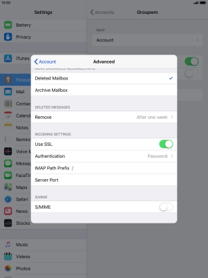 Press the indicator next to 
