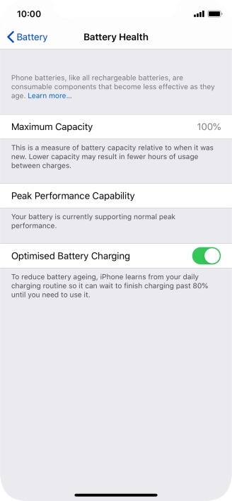 Press the indicator next to 