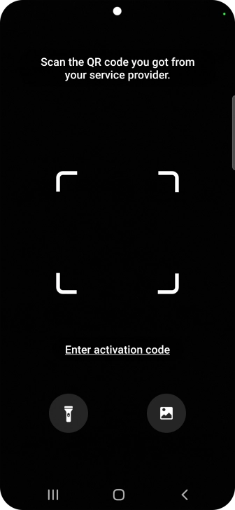 Place the QR code you've received inside the phone camera frame to scan the code.