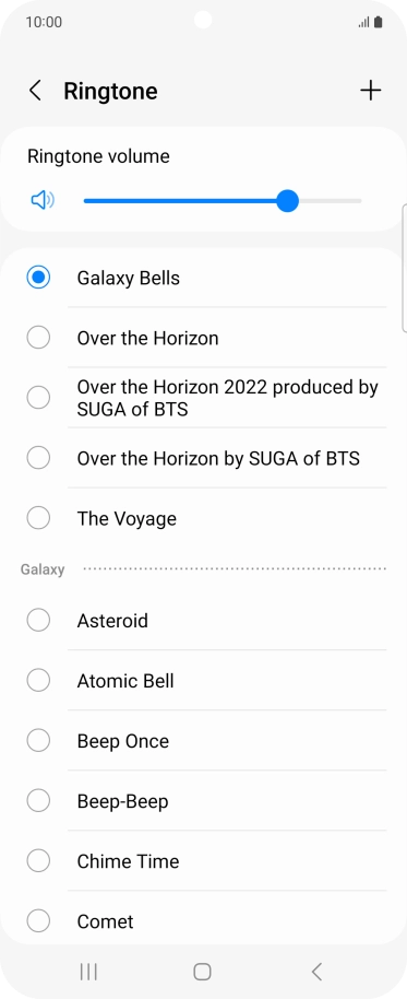Press the required ring tones to hear them.
