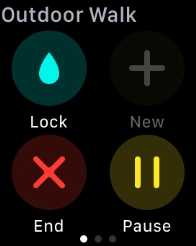 Press End to stop your training activity.