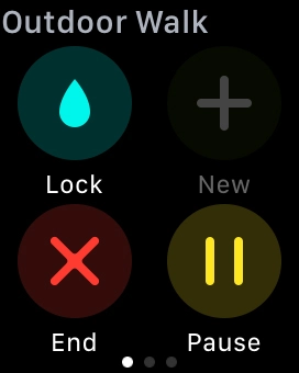 Press End to stop your training activity.