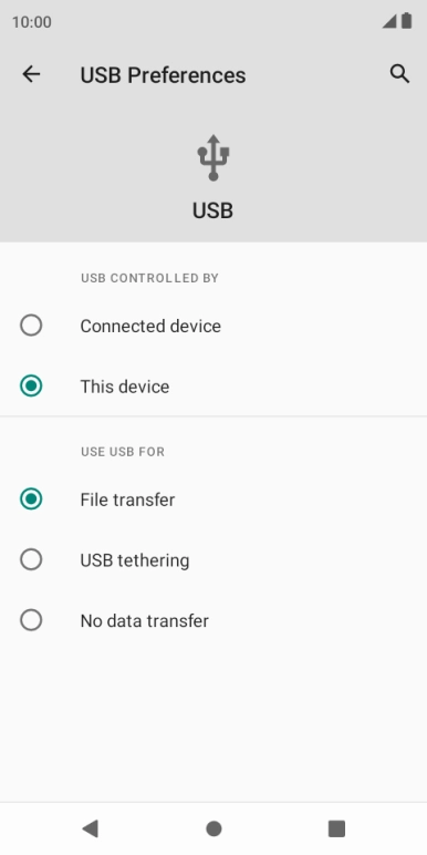Press File transfer.