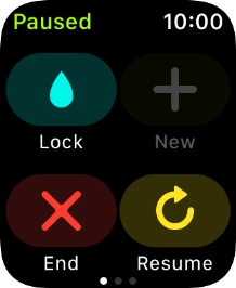 Press End to stop your training activity.
