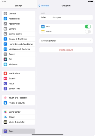Press Account Settings.