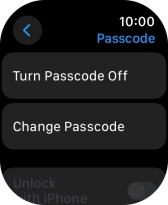 Press Turn Passcode Off and key in the current lock code.