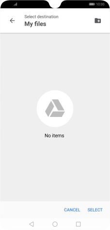 To create a new folder, press the new folder icon and follow the instructions on the screen to create a new folder.