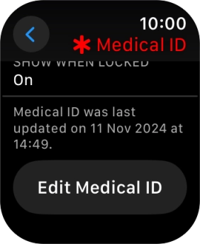 Press Edit Medical ID.