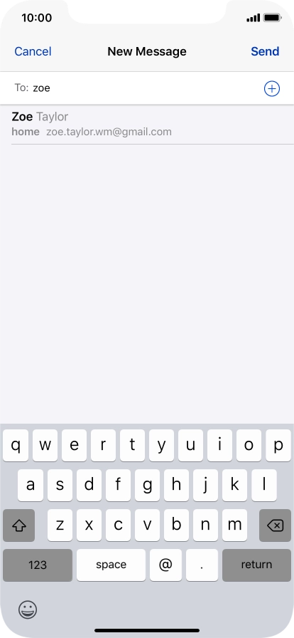 Press the required contact.