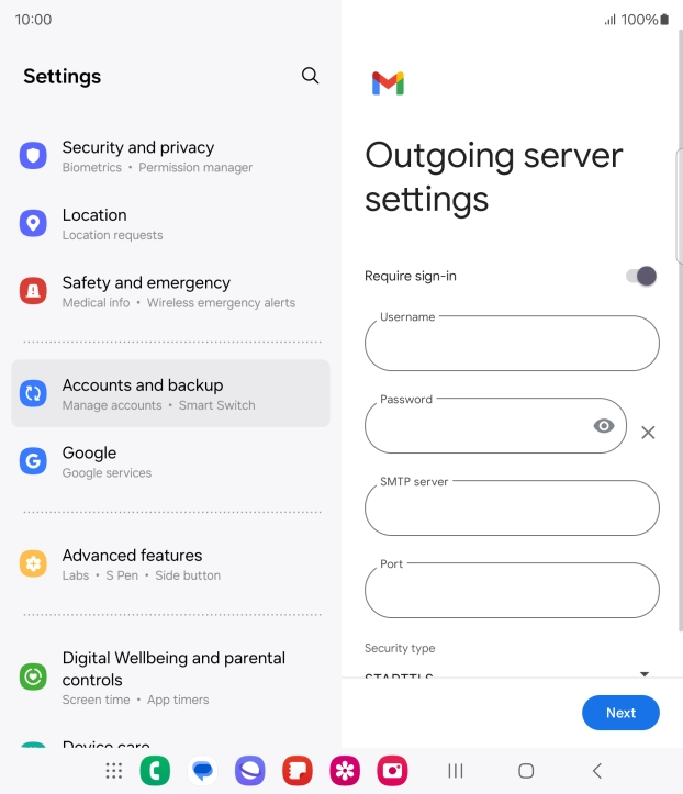 Press the indicator next to 