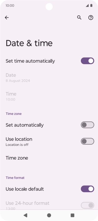 Press the indicator next to 