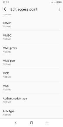 Press MMS proxy.