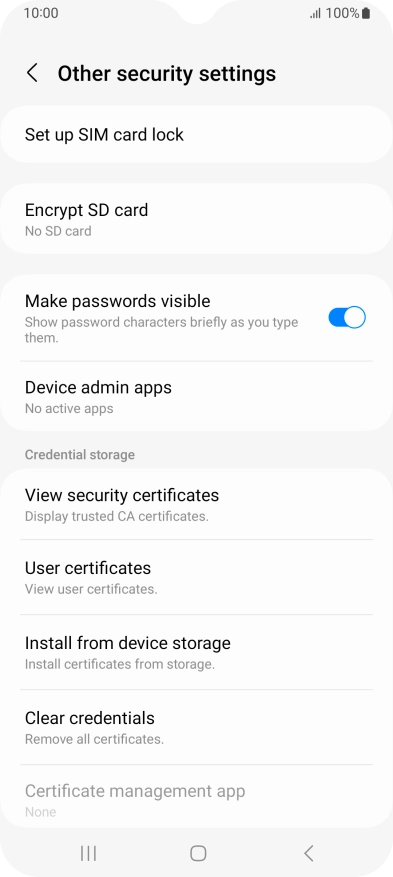 Press Set up SIM card lock.