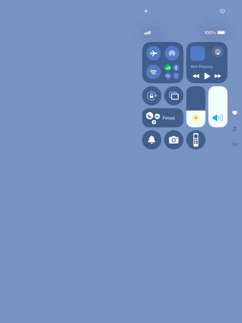 Press the flight mode icon to turn the function on or off.