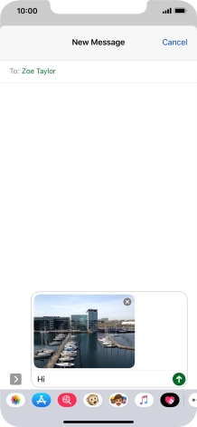 Press the send icon.