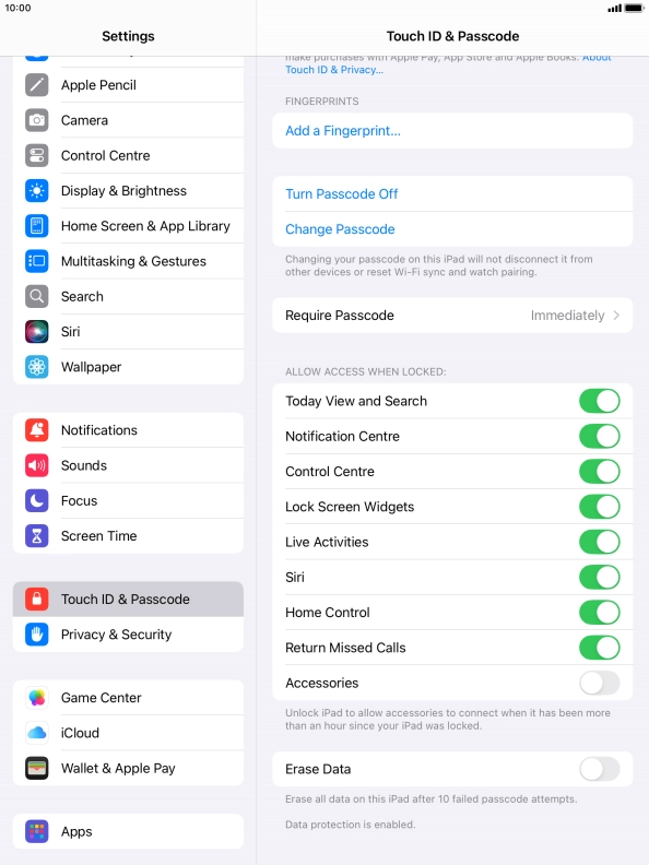 Press the indicator next to 