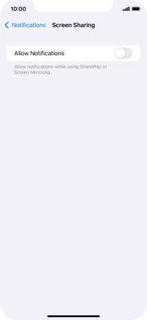 Press the indicator next to 