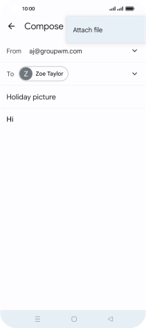 Press Attach file and go to the required folder.