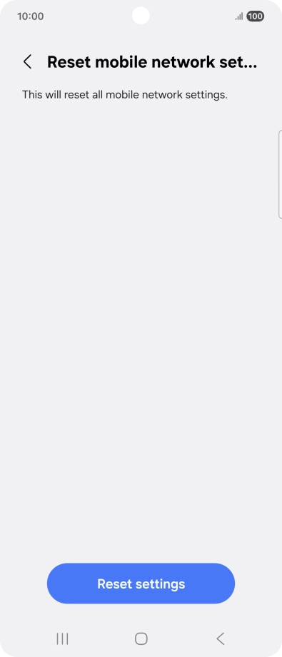 Press Reset settings.